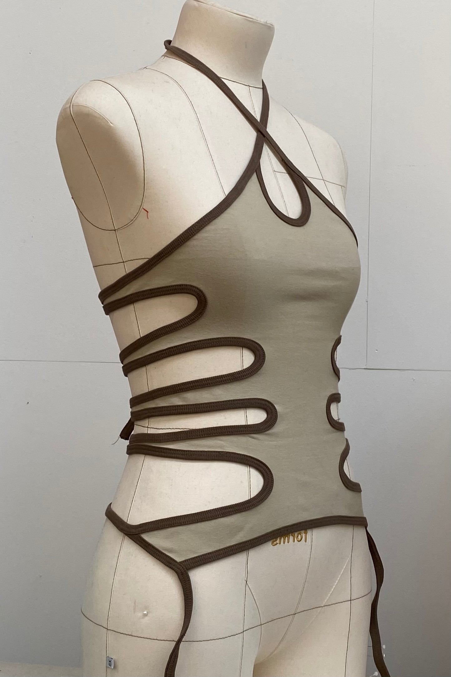 Strap-On Top Beige/Khaki