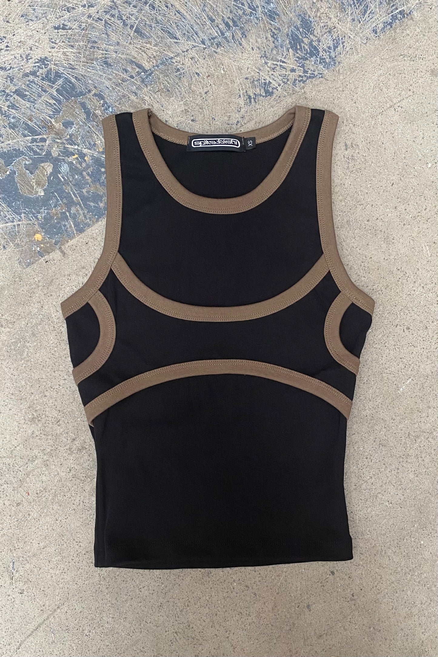 Spit Tank Black/Khaki