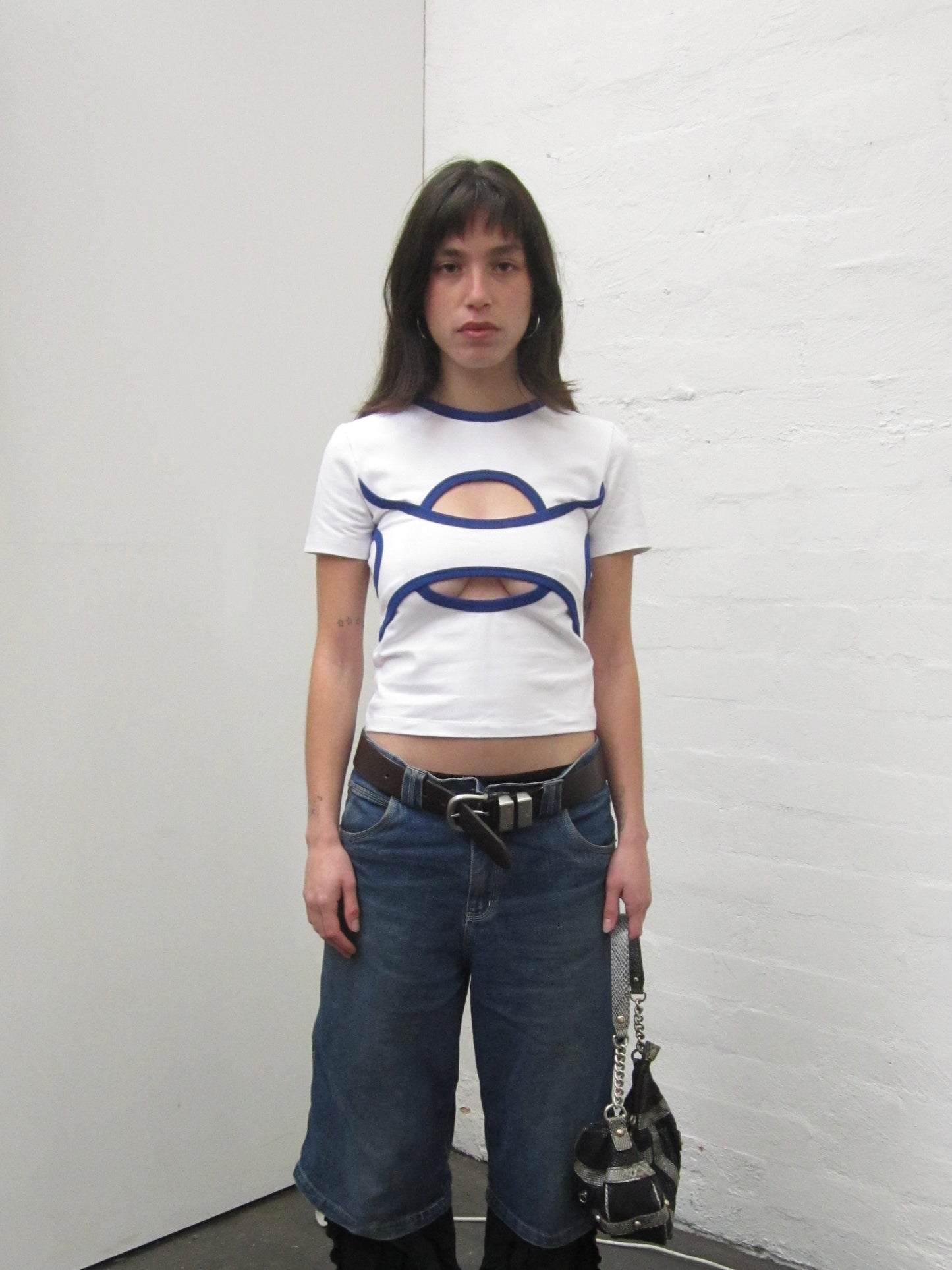Baby Tee White/Blue