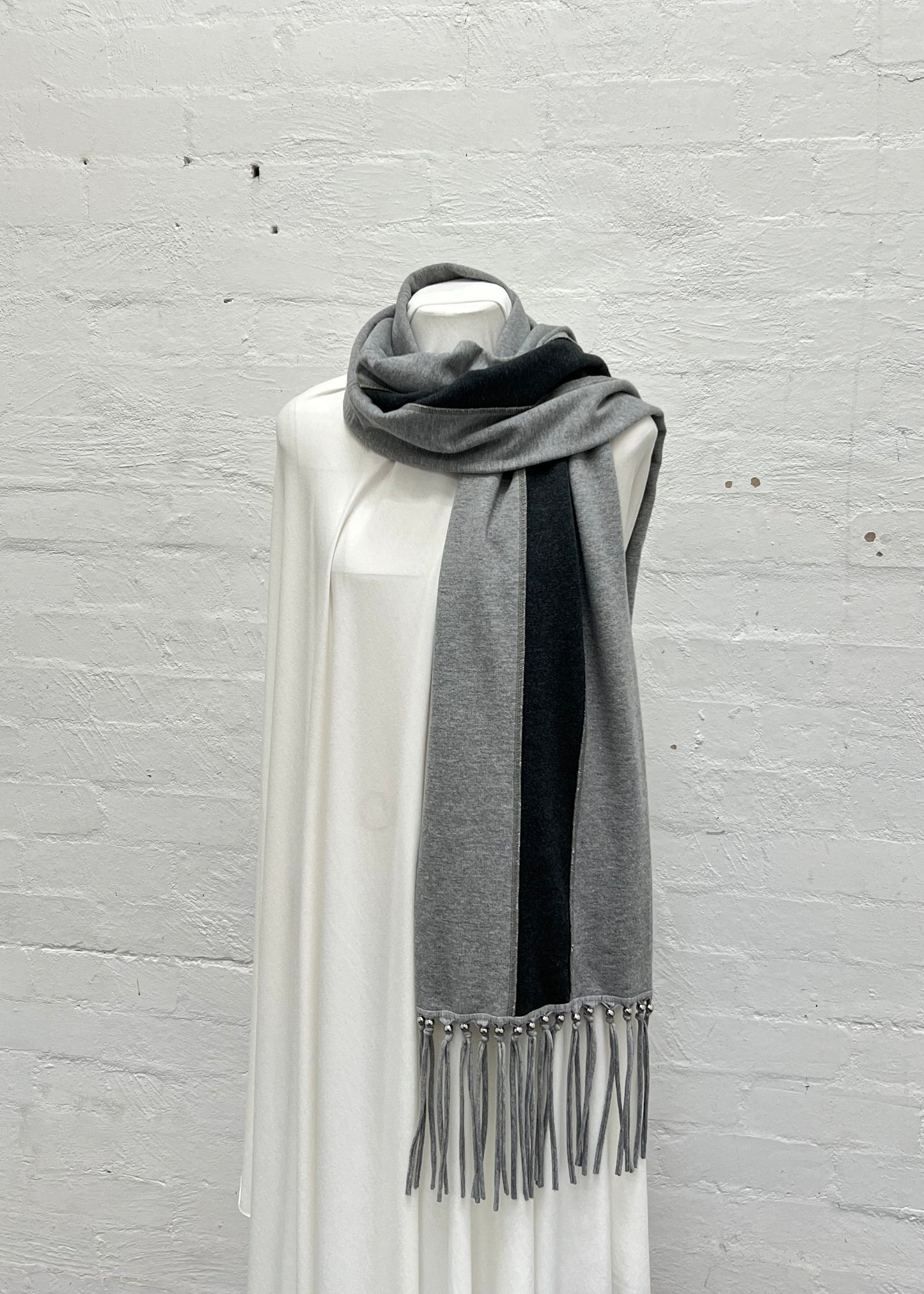 Track Scarf - Grey Marle